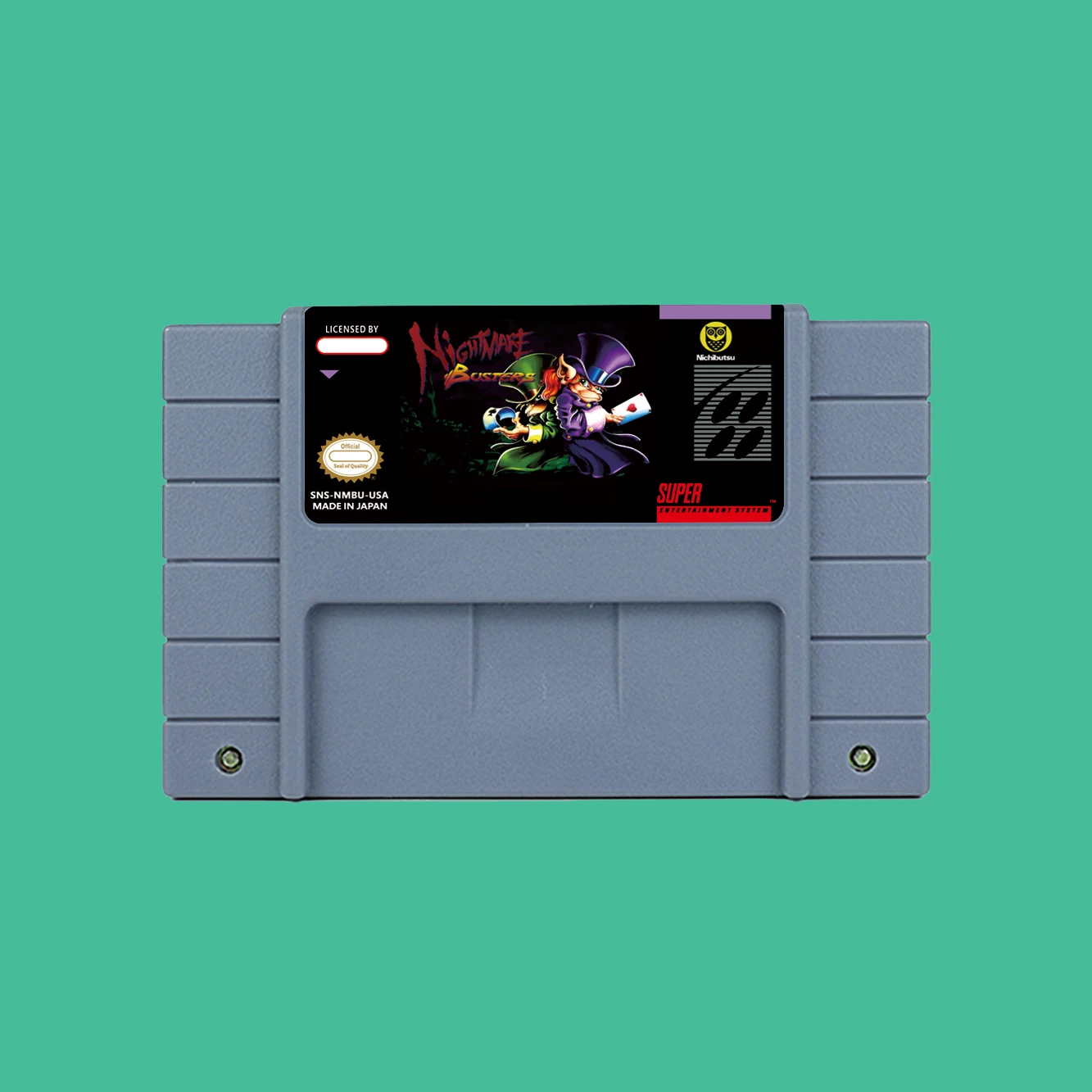 Экшн-игра для Nightmare Busters — картридж версии для США или Европы доступен для игровых консолей SNES