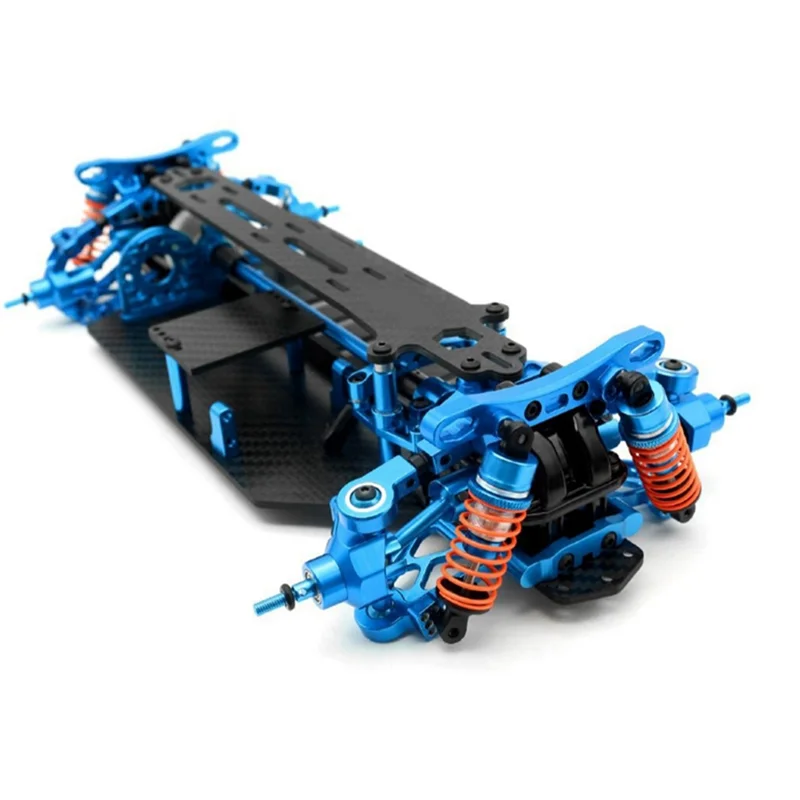 CS-1/10 TT02 KIT Frame, Complete Modification, Carbon Brazed Chassis, Metal Replacement Parts Accessories Frame, DIY Upgrade