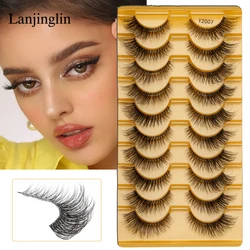 3/10 Pairs 3D Mink Eyelash Natural False Eyelashes Makeup Fake Eye Lashes Faux Cilios Make Up Beauty Tools Wholesale Lashes Cils