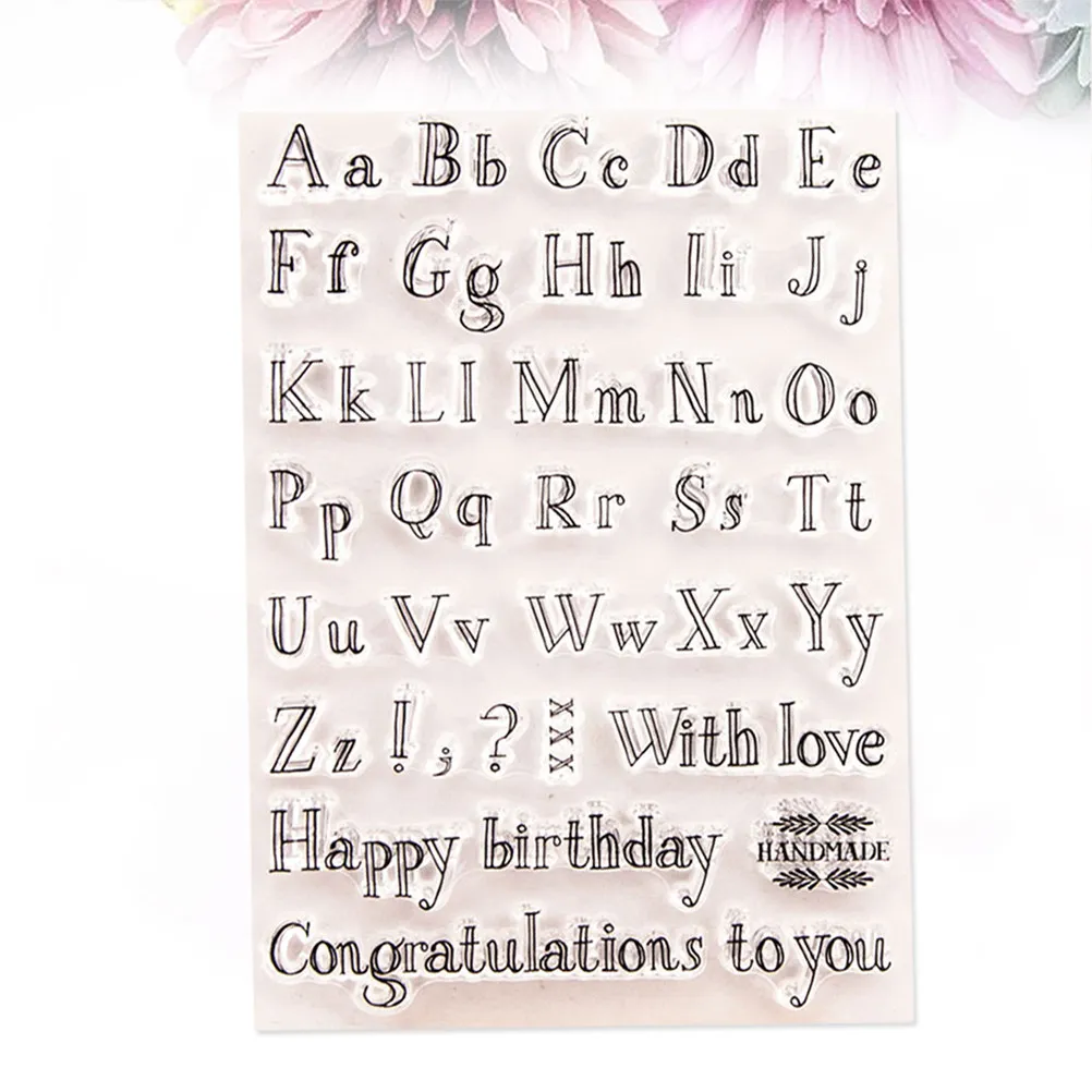 Transparent Clear Silicone Stamp Set Made of Tpr for Scrapbooking Diary Photo Album Card Decoration Transparent Stamps