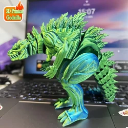 3D Printed Muscle Godzilla VS King Kong Greenish Blue Godzilla Toys Monster Figure Action Joint Creative Model Ornament Kid Gift