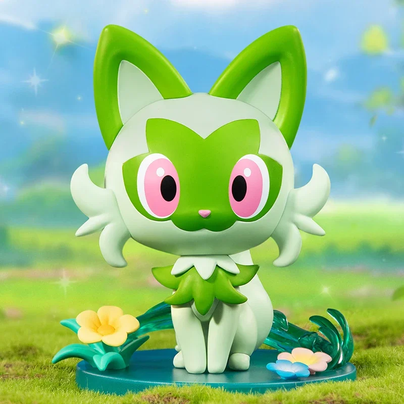 

New Pokemon Anime Figure Yu San Jia Xin Ye Miao Dai Huo Crocodile Run Water Duck Model Doll Decoration Room Ornament Children