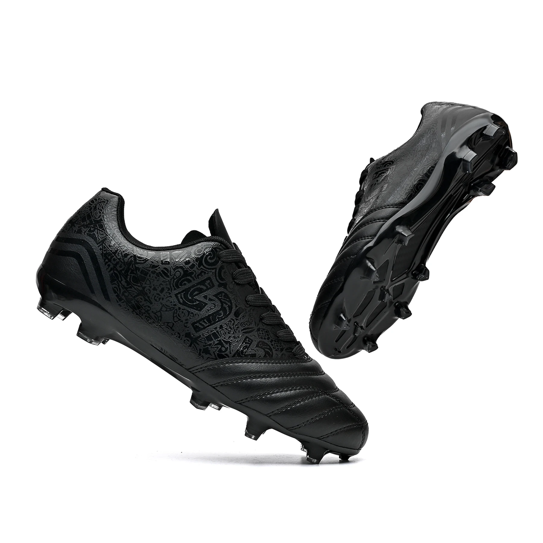 AG/FG Long Spikes Football Boots Unisex Lightweight Shockproof Cleats Suitable for Outdoor Grass Soccer Competition