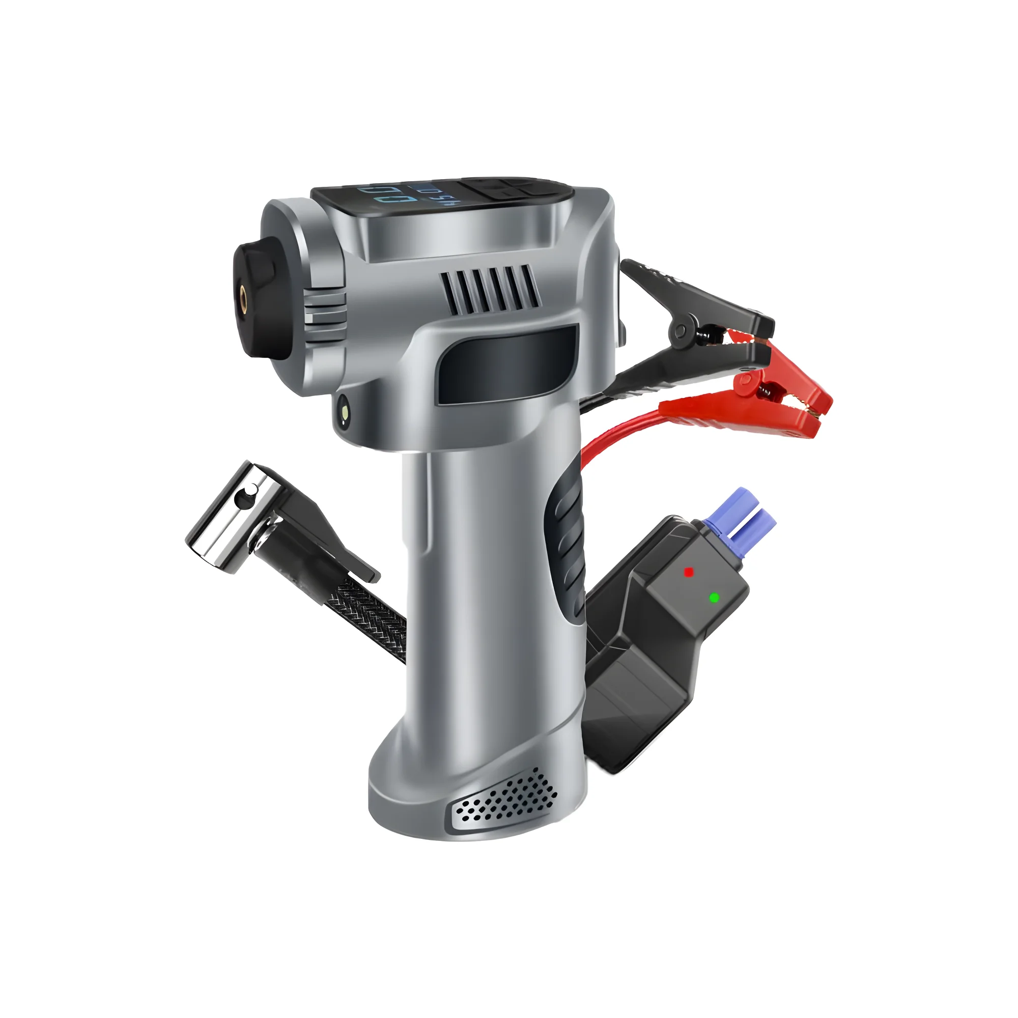 

8000mAh Car Jump Starter with Air Compressor - Portable Power Bank, LED Light, Type-C Charging for Emergency, Travel, 11.1V 120W