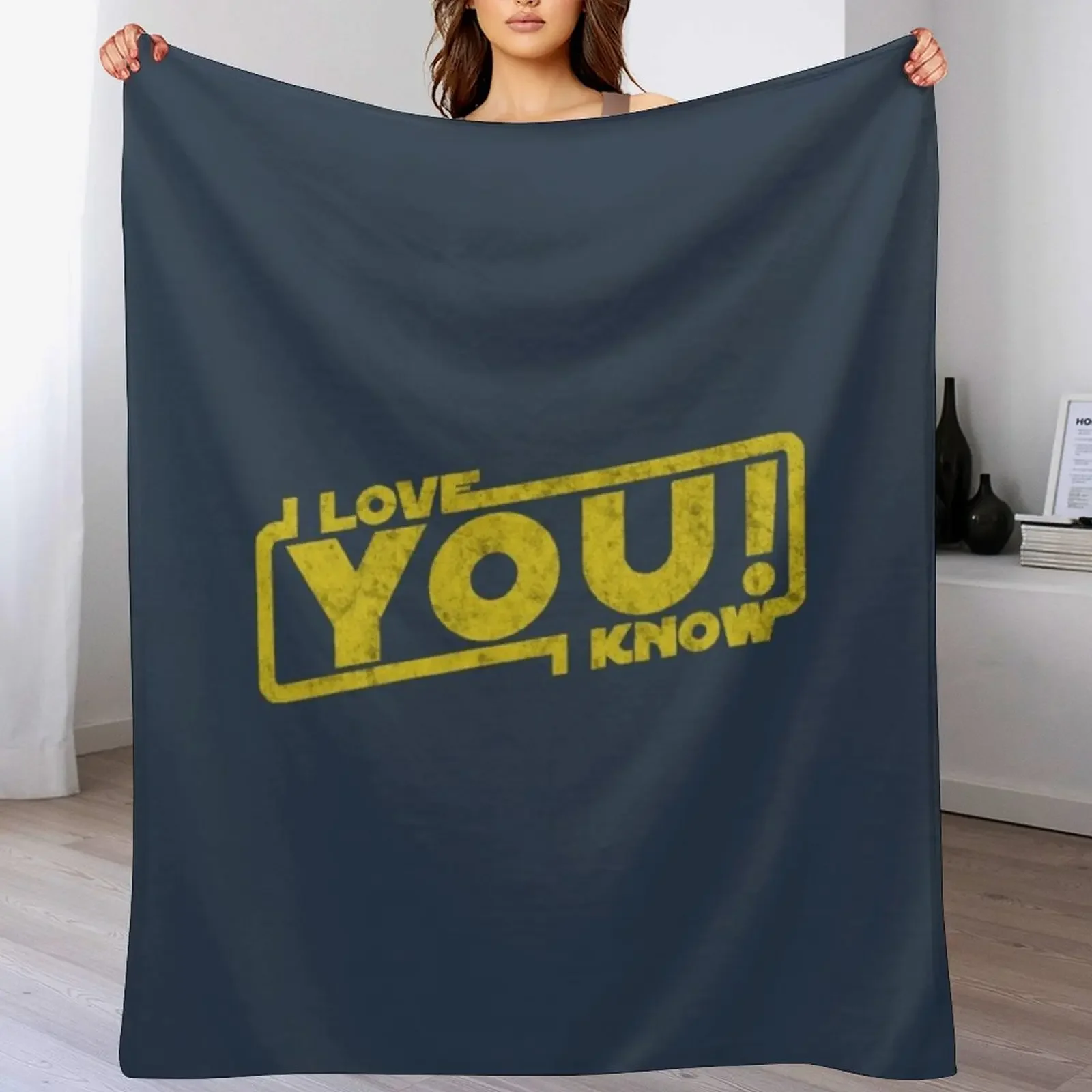 i love you i know movie quote Leia Han Blockbuster Throw Blanket warm winter Decorative Throw Extra Large Throw Blankets