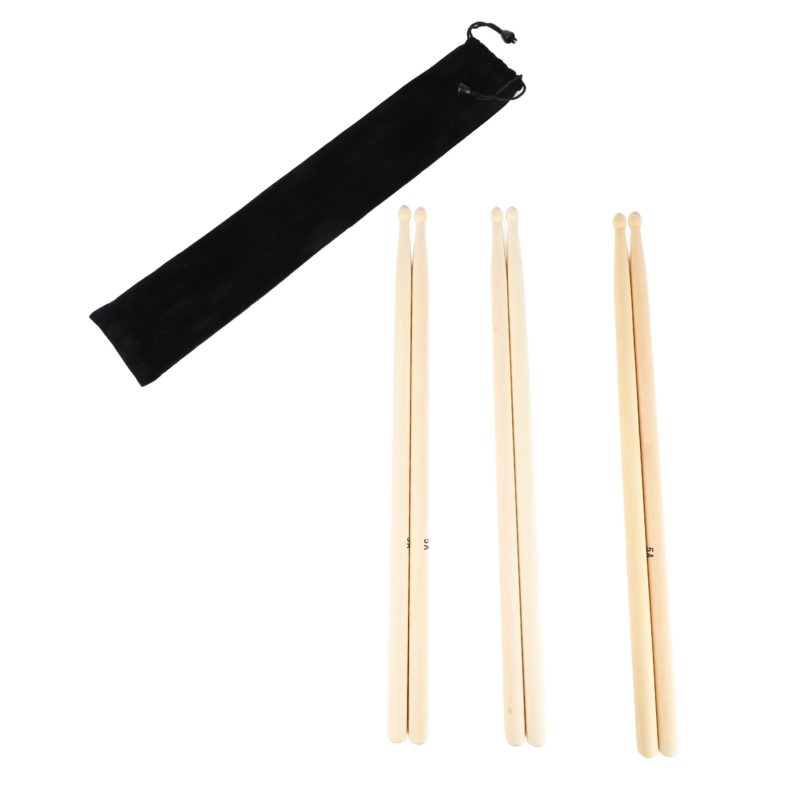 Picture 4: 3 Pairs 5A Drumstick Sturdy Solid Wood Anti Slip Comfortable Grip Drum Stick Portable Easy Using for Performance Practice