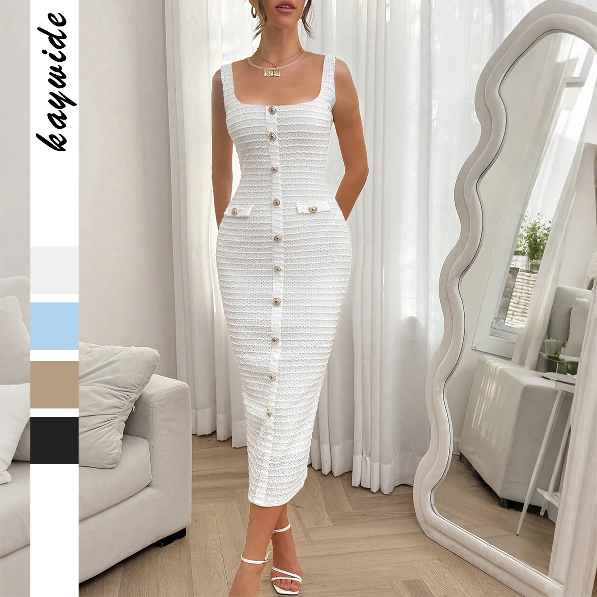 

2025 Women Dress Elegant Fashion Beautiful Women's Dresses Party Night Dresses Evening Woman Dress Button Wrap Hip Long Dresses