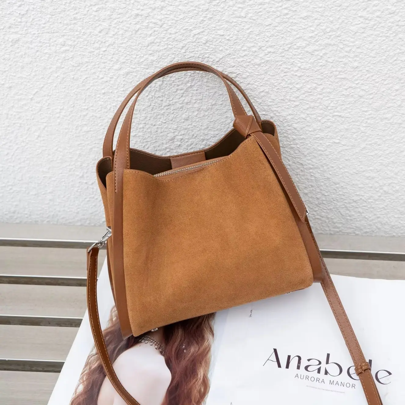 

Genuine Suede Leather Women Shoulder Crossbody Bags Luxury Designer Brand Female Handbag for Woman High Quality Cowhide Tote New