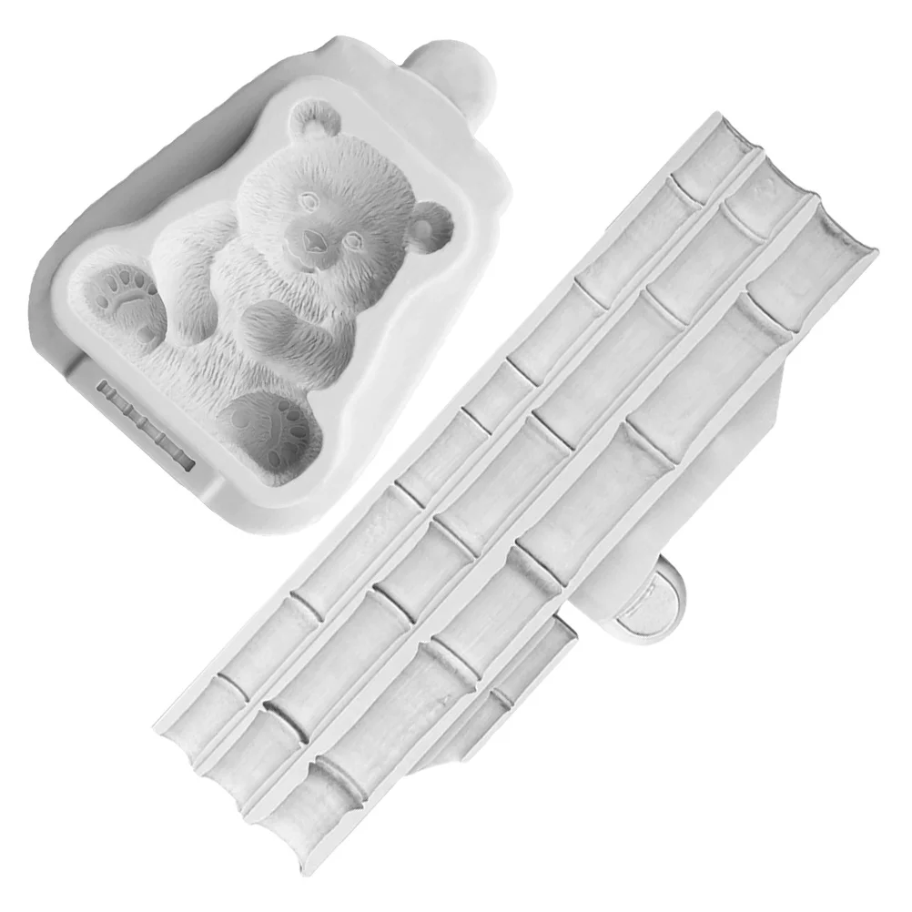 

2 pcs Silicone Mold Set For Cake Chocolate Fondant Baking Diy Crafts Animal Molds Gummy Sugar Moulds Kitchen Baking Tools