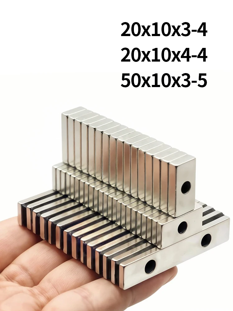 Supersterke Neodymiummagneet N35 NdfeB Permanente magnetische imanes Blok met gaten Krachtige magneten Koelkastmagneet - afbeelding 2
