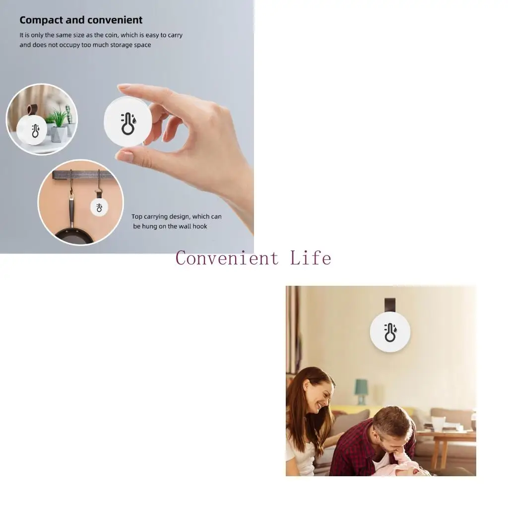 L1EE thermomètre hygromètre sans fil Mini BT5.0 capteur d'humidité température intérieure avec moniteur d'humidité