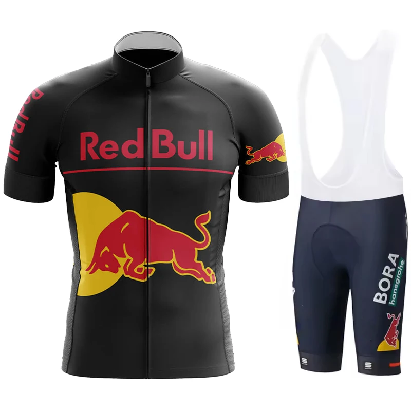 Mtb Shorts Red Bull Cycling Jersey Men Set Man 2024 Summer Triatlon Road Bike Uniform Outfit Men's Pants Gel Clothing Clothes