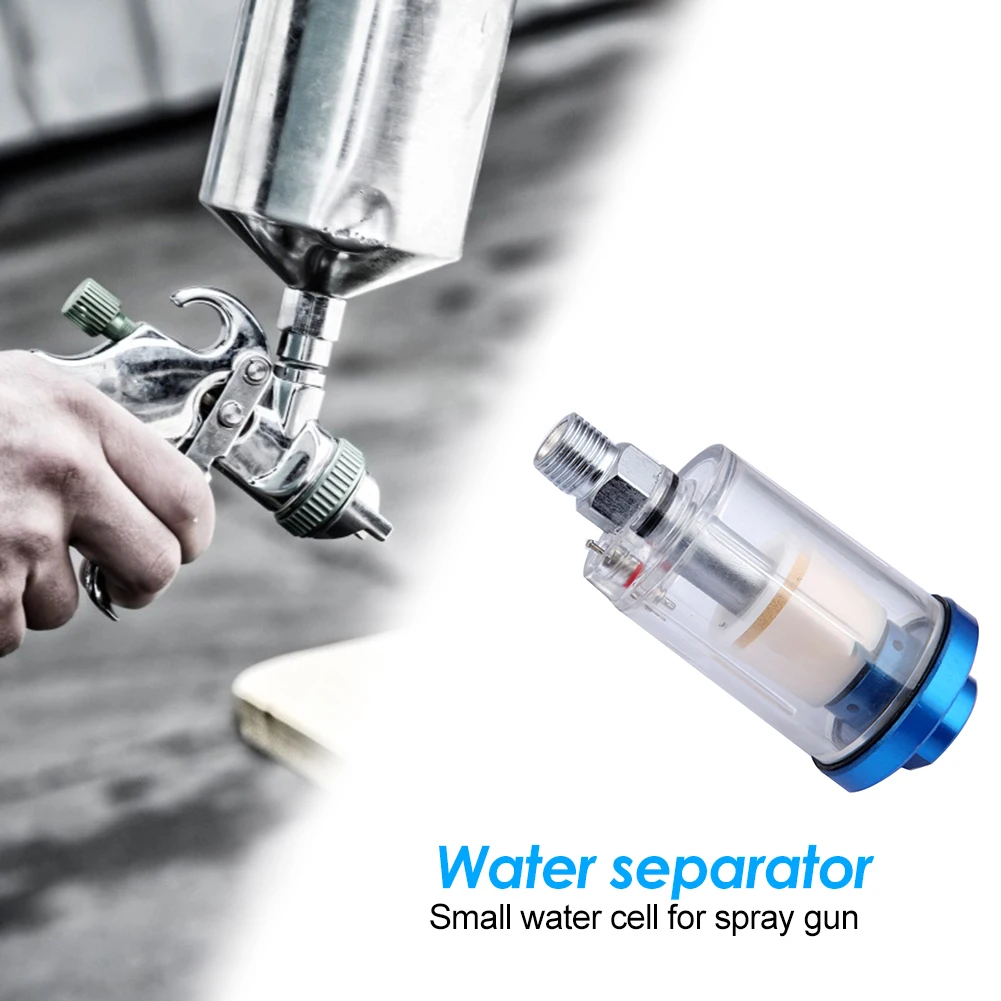 1/4 inch Water Oil Separator Inline for Compressor Air Spray Paint Hose Filter Moisture Trap for Compressor Spray