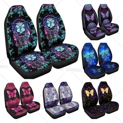 Dream Catcher Bohemia Butterfly Car Front Seat Cover Set of 2 Auto Universal Interior Accessories Front Seat Cover for Cars
