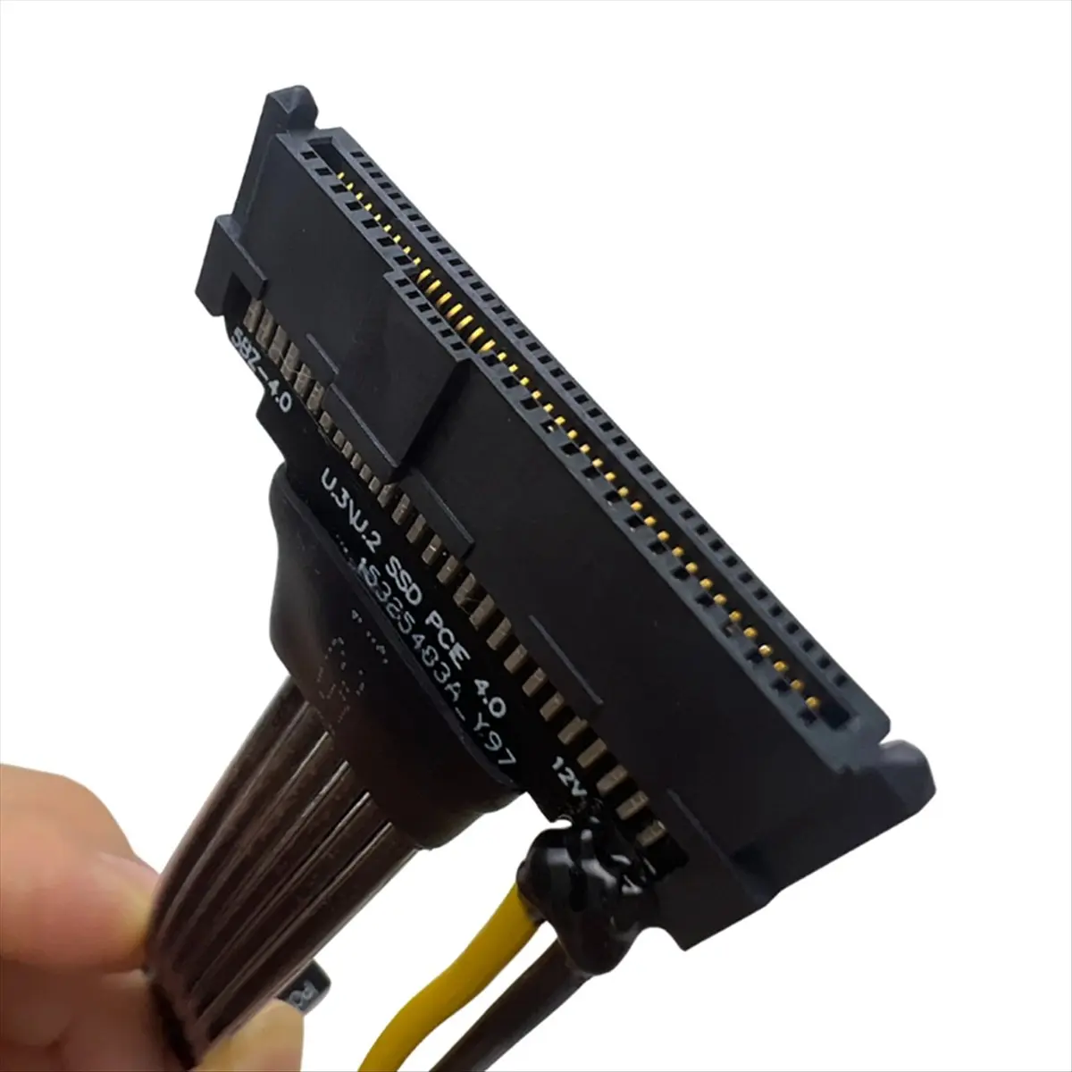 goodidea Silver-Plated M.2 for NVME to U.2 U.3 Solid State Drive SSD Adapter PCI-E 4.0 GEN4 High Speed Riser Extension Cable(C)