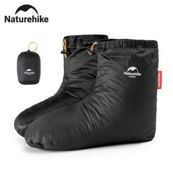 Naturehike-cubierta de pie de plumón de pato, ultraligera, a prueba de viento, zapatos cálidos de invierno, impermeable, para viajes, senderismo, Camping