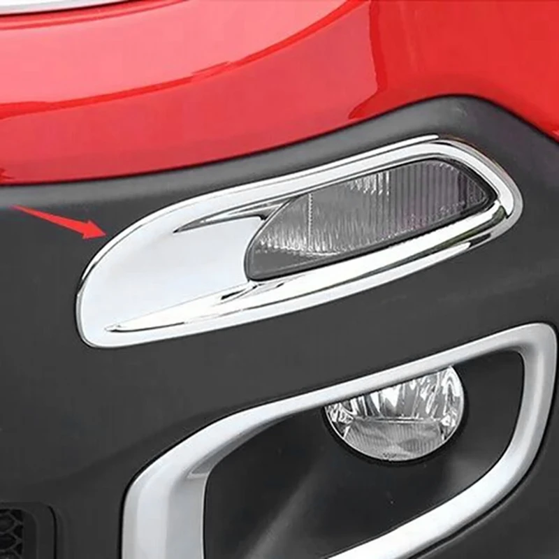 Chrome Front Turn Signal Light Indicator Lamp Cover Trim Bezel Decoration Frame For Jeep Renegade 2015-2018