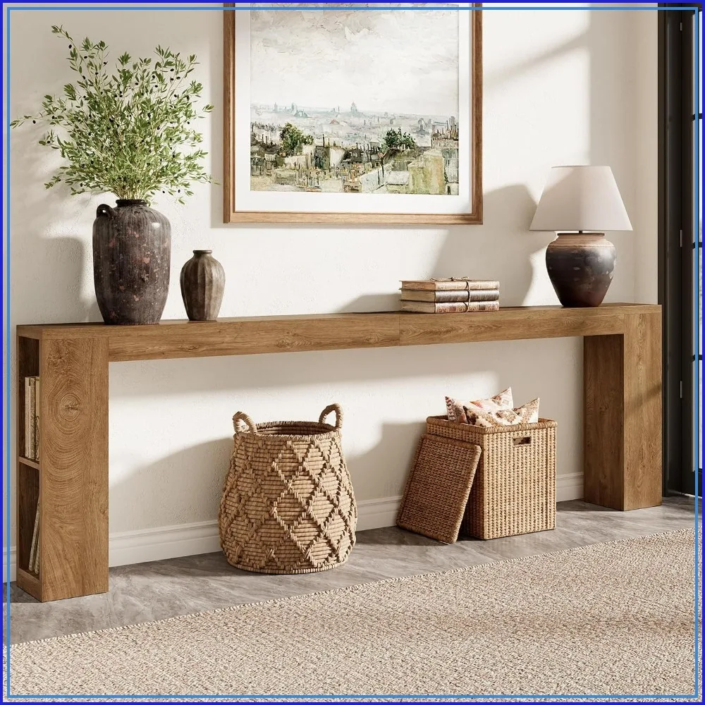 Extra Long 94.5-Inch Narrow Console Table, Sofa Behind Couch Table, Entryway Hallway Table