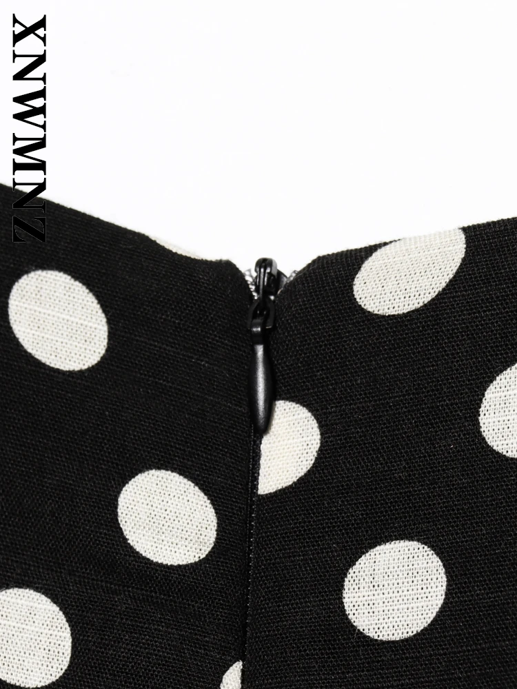 XNWMNZ 2025, Sommer Neue Frau Urlaub Boho Ärmellose O-Kragen Midi Kleider Chic Party Frauen Kleidung Schwarz Mode Kleid Reißverschluss