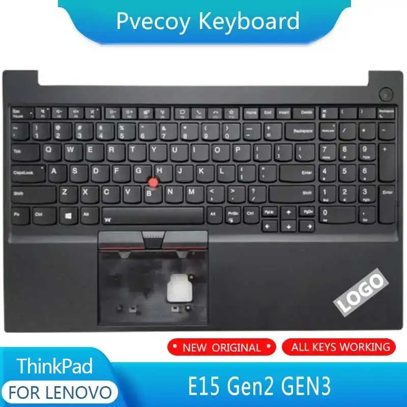 

New For ThinkPad E15 Gen2 GEN3 Laptop Palmrest Case Keyboard US English Version Upper Cover