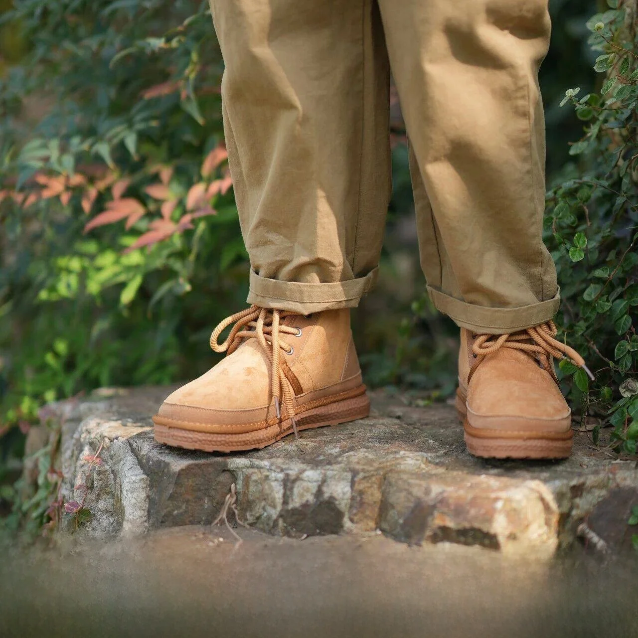men's-winter-thickened-fleece-lined-anti-slip-work-boots-simulation-leather-fur-integrated-snow-boots-casual-short-tube