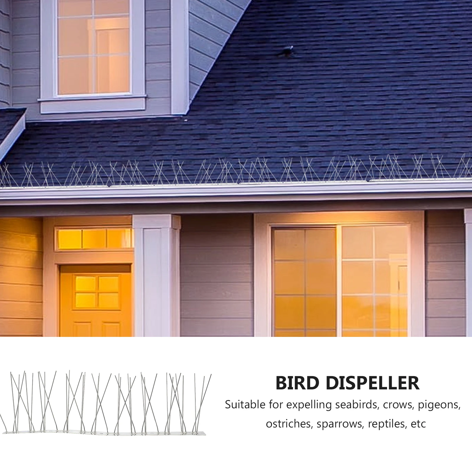 

Bird Spike Stainless Steel Durable Rust Resistant Garden Fence Balcony Protection Deterrent For Orchard