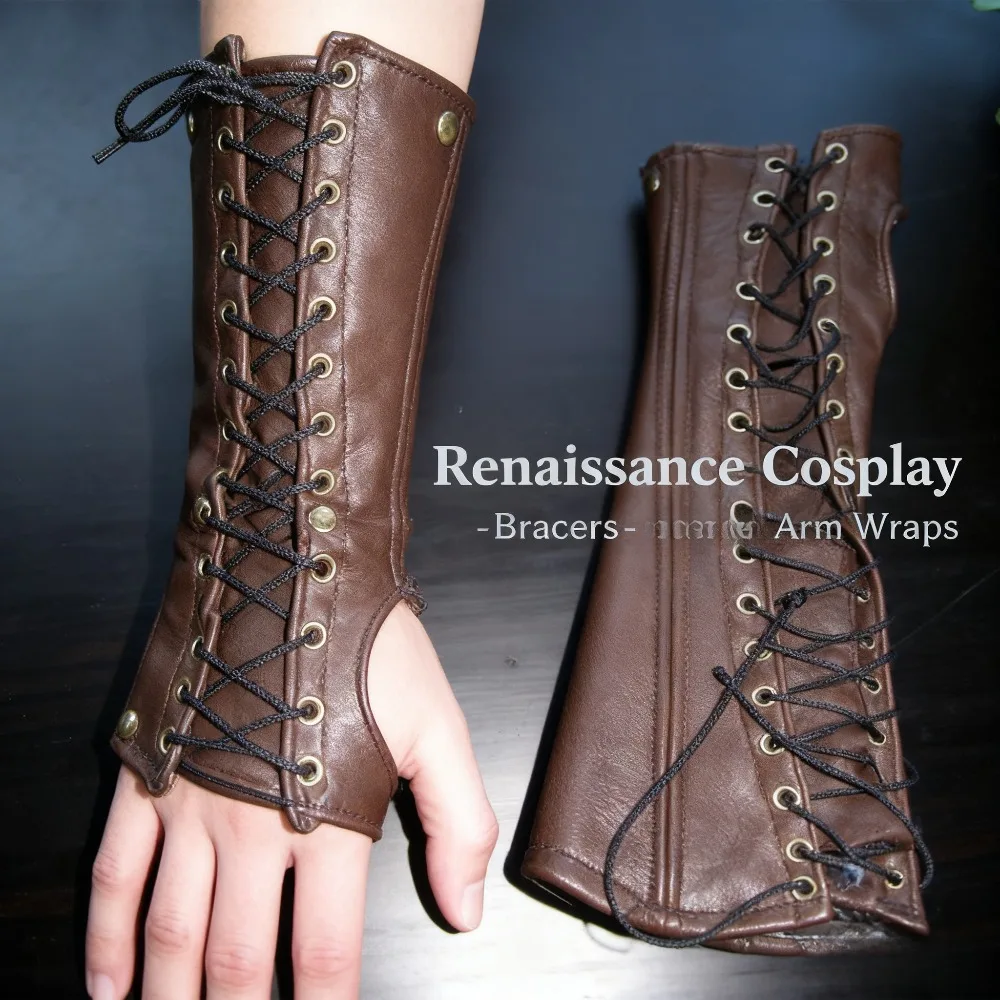 

Длинные перчатки на шнуровке с люверсами, защита на запястье без пальцев, 2 в 1, длинные рукава в стиле ретро