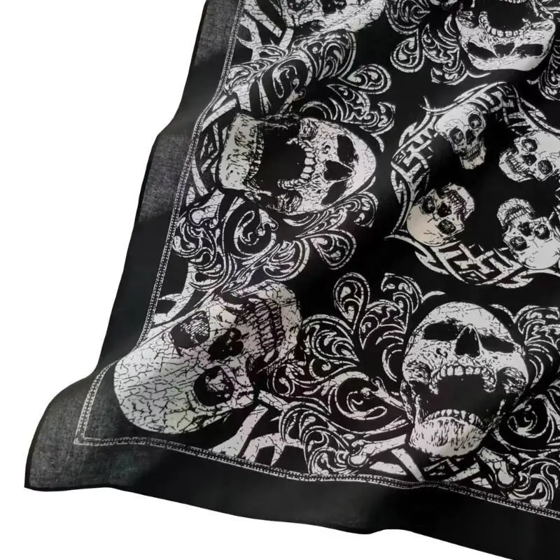 39BD Erwachsene Unisex Radfahren Halstuch Western Skull Print Bandanas für Street Dance – Detail 10
