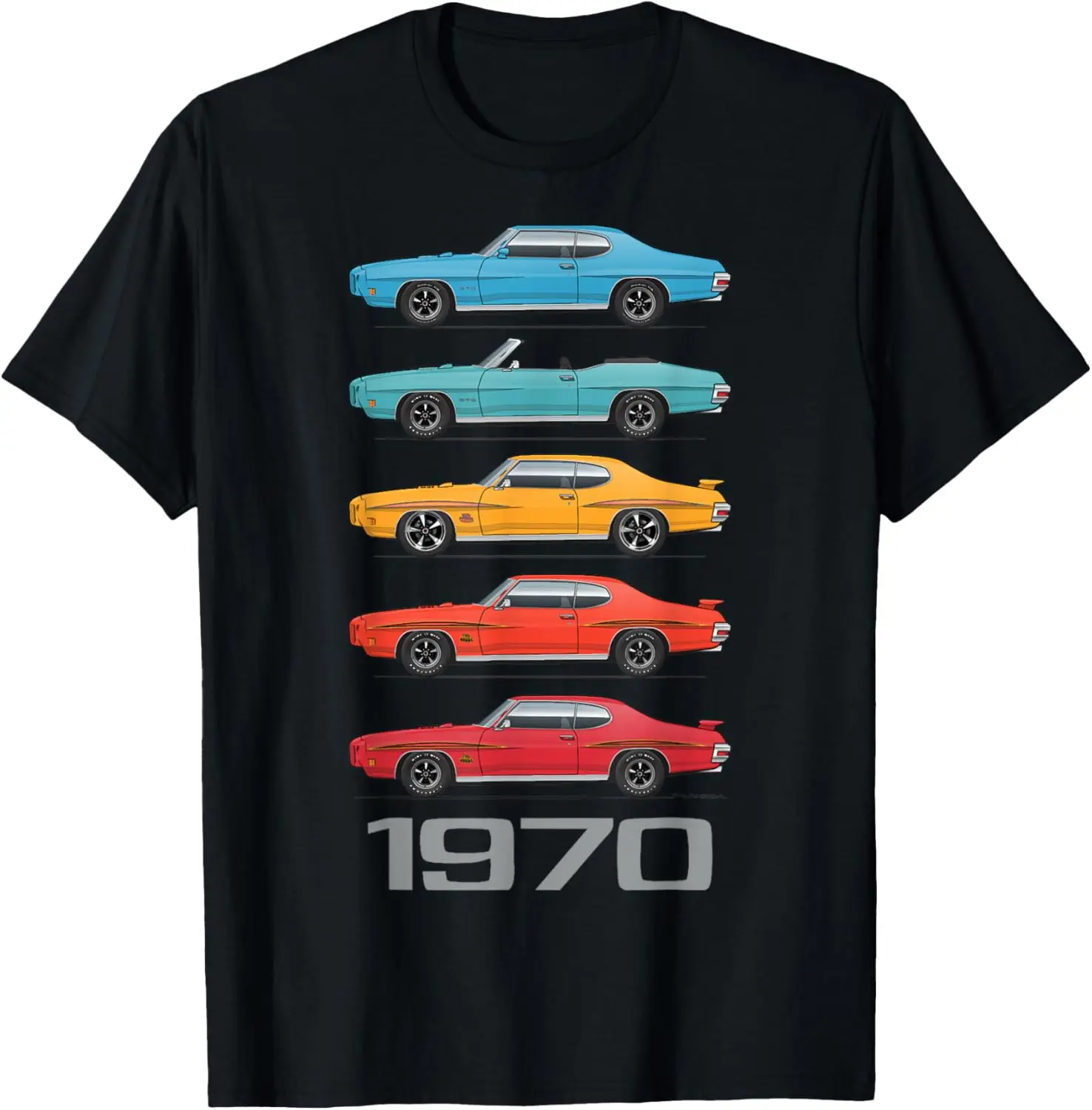 

Футболка Old School Muscle Car 1970 70 GTO Classic Car