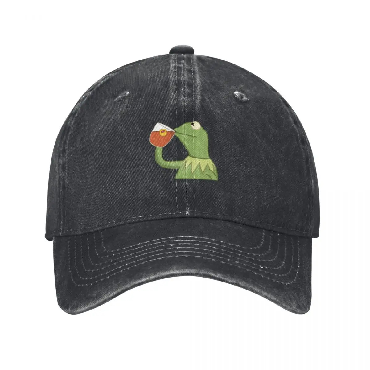 

Kermit Sipping Tea Meme Baseball Cap foam party Hat Hat Beach luxury caps New Hat Woman Men's