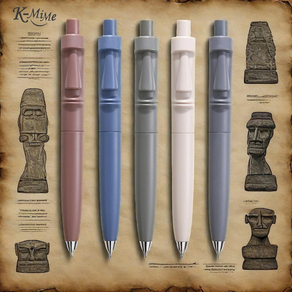 

Набор из 5 шт., выдвижная гелевая ручка на тему MOAI, 0,5 мм, большие чернила