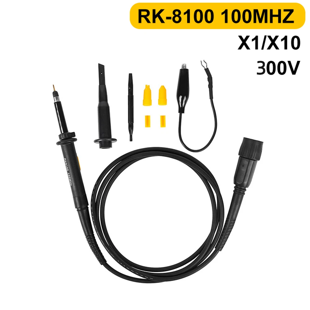 Oscilloscope Probe P6100 High Voltage Meter Pen Measuring Pin Needle Tip Tester Lead Probes 200MHz 300V Rrequency Universal Type