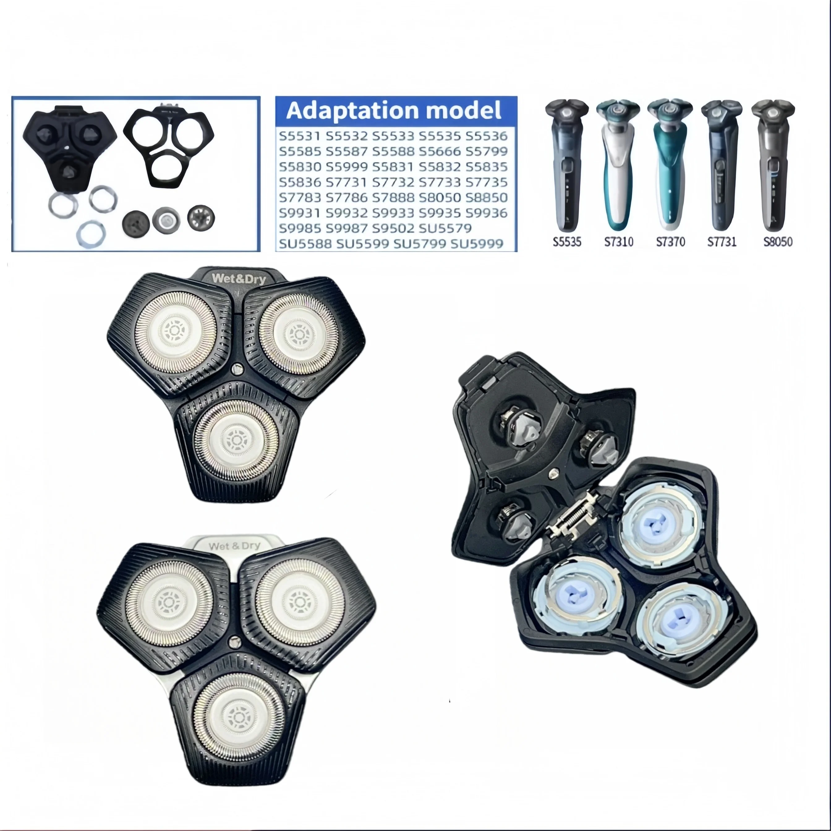 

SH71 Лезвие бритвы Сменная головка серии 5000 7000 S7732 S7735 S7731 S7910 S8050 S9932 S9935 S9936 S7888