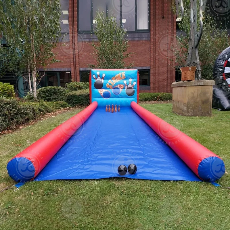 

Carnival Game Inflatable Bowling Alleys Inflatable Bowling Lane with Bowling Pins