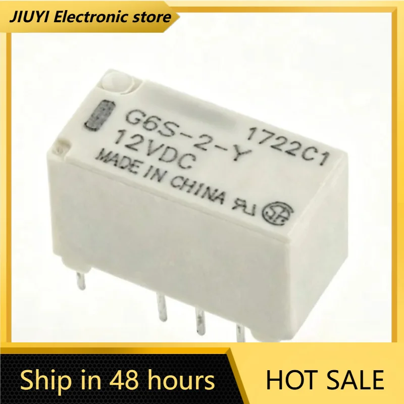 New 1pcs/lot G6S-2-Y DC12V DPDT 8Pin Mini Signal PCB Relay Low Power Electronic Switch Relay