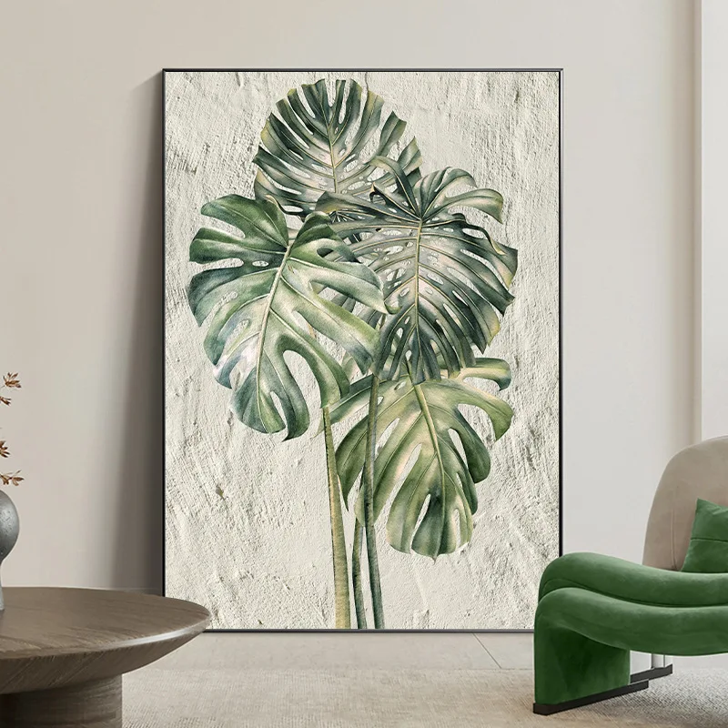

Wabi Sansi decorative painting living room flower sofa background wall large size canvas painting