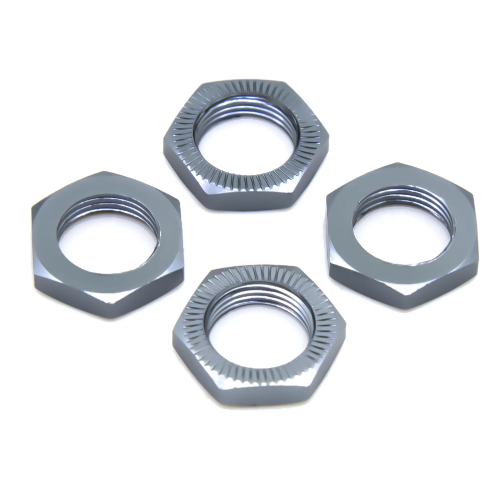 Tuerca de rueda hexagonal de 8 piezas y 17mm, adaptador de rosca de 1,25mm para algún modelo de RC Hobby Hobao, accesorios de coche 1/8