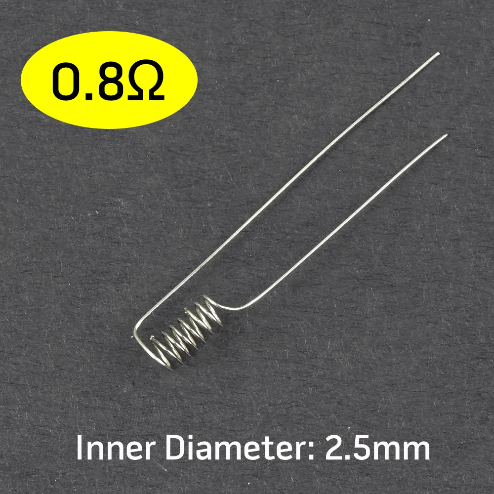 Imagem -03 - Fio de Calor para Substituição Prebuilt Bobina Acessórios Resistência a1 1.2ohm 06 Ohm 0.8ohm Ni80 Ohm 50 Pcs 100 Pcs