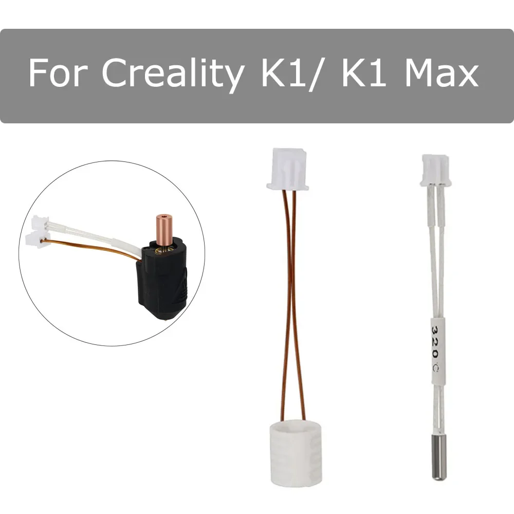 24V 60W 300°C Thermeistor sensor High Thermal Conductivity For Creality K1/K1C/K1 Max/Ender 3 V3 KE Hotend Ceramic Heating Tube