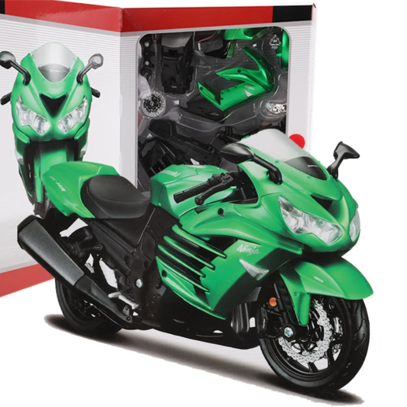 Assembly Version Maisto 1:12 Kawasaki ZX-14R Alloy Racing Motorcycle Model Diecast Street Motorcycle Model Simulation Kids Gifts