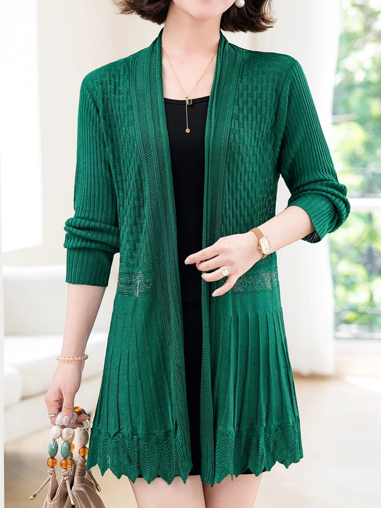 

Женский трикотажный кардиган, свитер с длинным рукавом в Корейском стиле, весна-осень