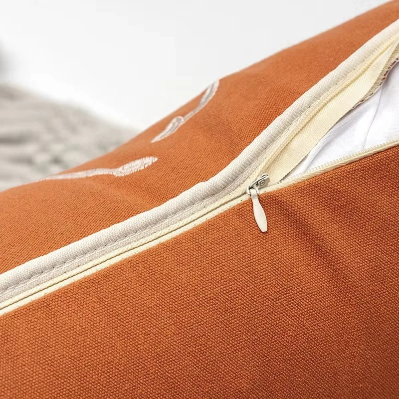 45x45cm 30x50cm Throw Pillow Embroidery Cushion Cover Horse Orange Color Luxury White Color Couch Pillow Without Core - view 5