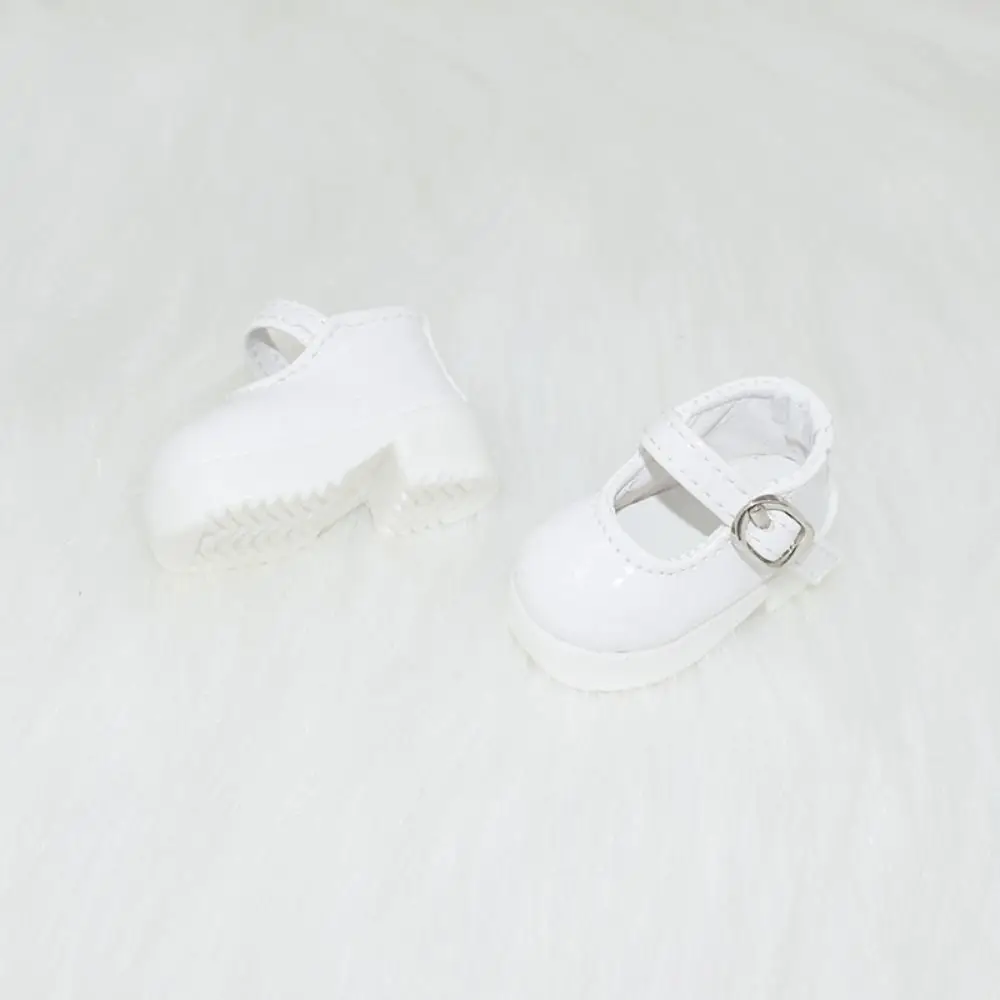 1 par de zapatos de cuero para muñeca, zapatos de lona con punta redonda, zapatos altos de cuero PU a escala 1/6, 5cm, zapatos informales para muñeca Bjd 1/6, regalos para niños