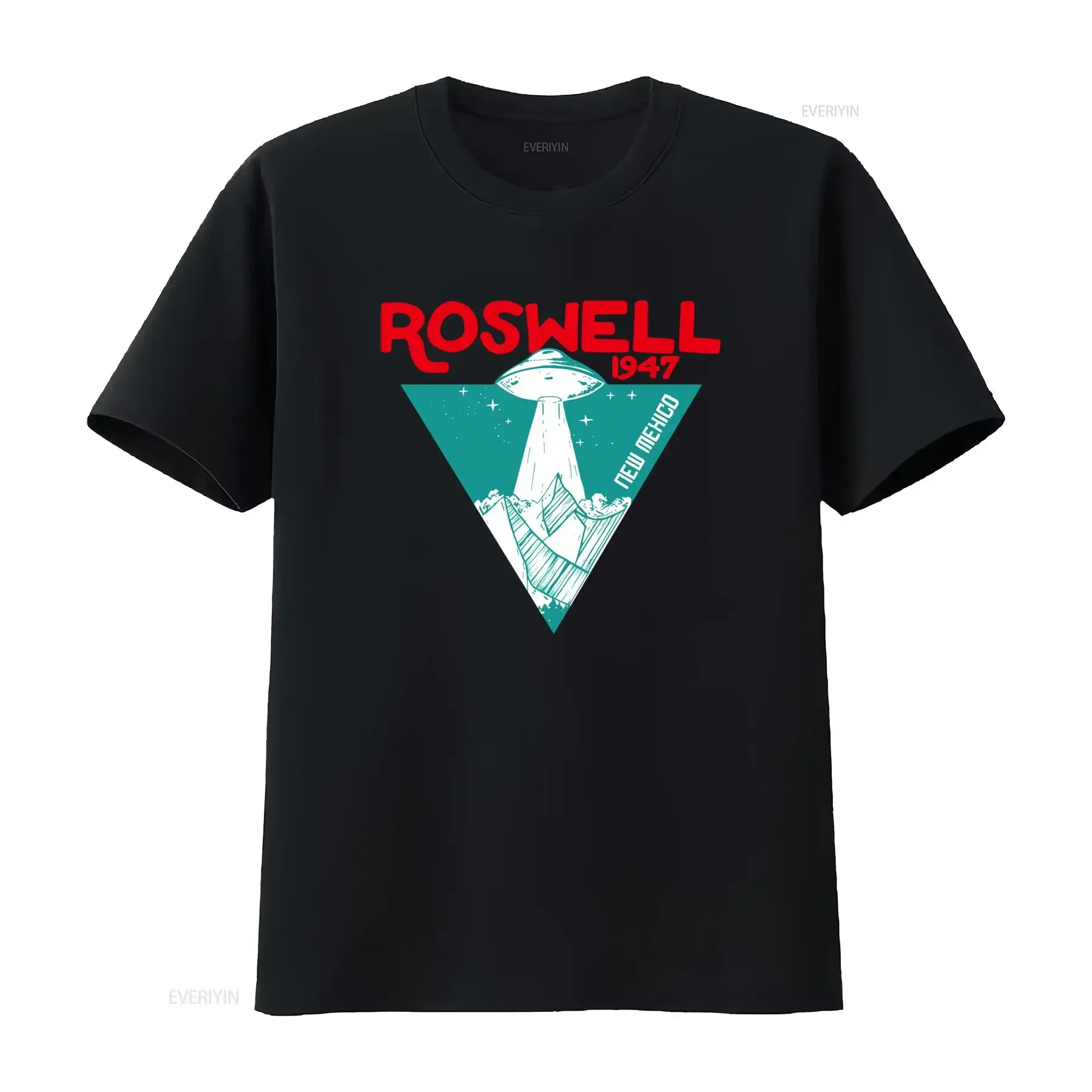Roswell New Mexico 1947 Vintage Style UFO T Shirt Retro Alien Abduction Design for  vintage Washed Slightly Stylish Soft homme
