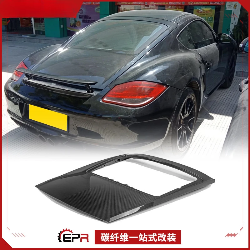 

For Porsche Cayman 987 Carbon Fiber Rear Tailgate & Rear Bumper - OE Original Style