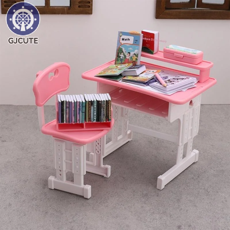 

42 шт., школьная сумка, миниатюрный обучающий стол, украшение комнаты, настольный стул, кукольный домик, модель книги, имитация канцелярских принадлежностей, игрушка