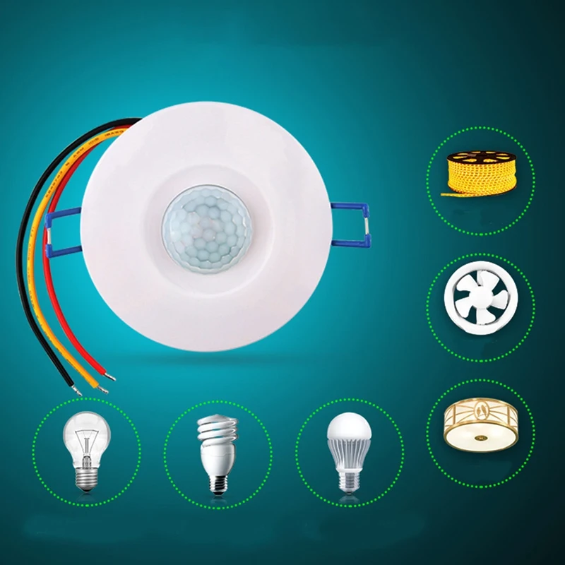 1 Piece 220V Three-Wire Household LED Lights Fan Multifunction Delayed Time Sensor Easy Install