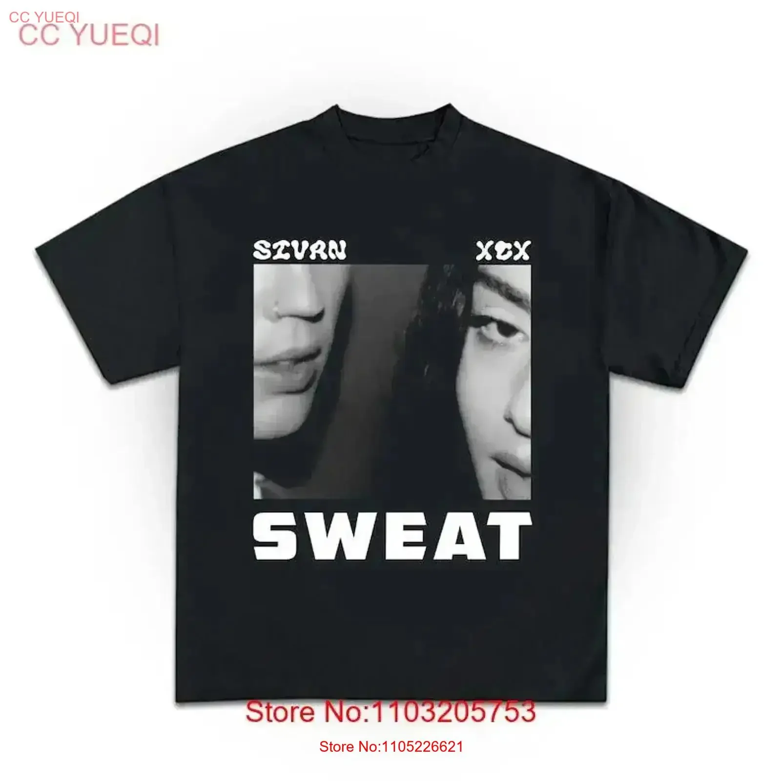 Y2K T Shirt Sweat Tour Merch Featuring Charli Xcx And Troye Sivan vintage Washed Stylish graphic streetwear Stretched Slightly