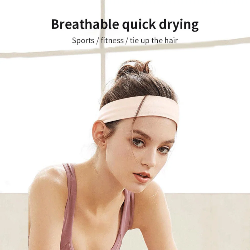 Diademas deportivas simples de secado rápido para mujer, diadema ajustable antideslizante para Yoga, gorros para correr para hombre