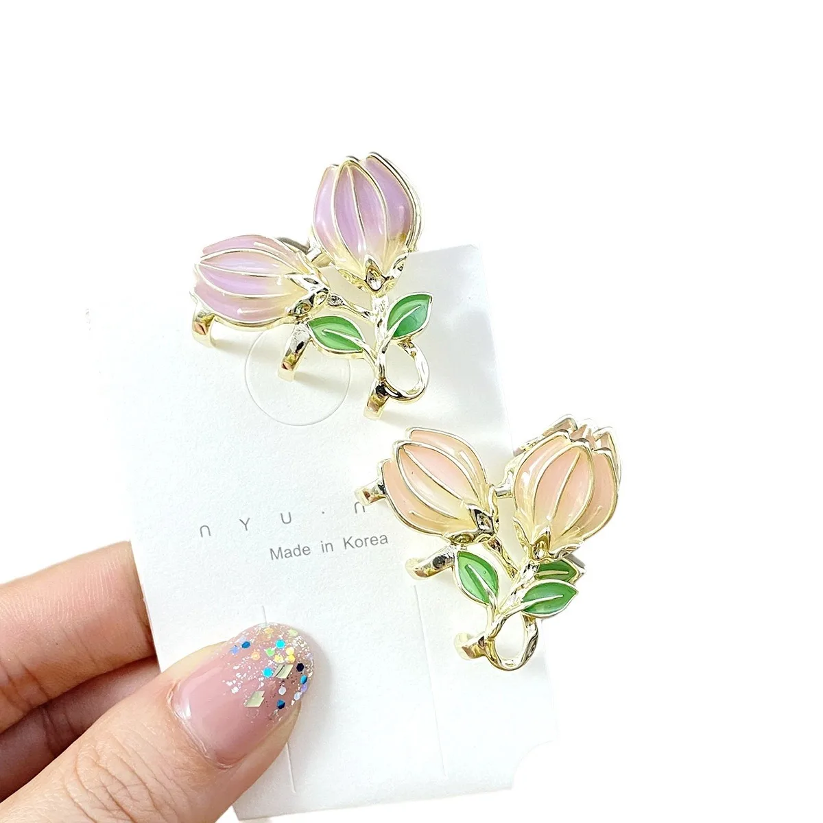 Sweet Tulip Hair Clip - Mini Shark Clip for Women, Cute Butterfly Mini Hair Clip with Fresh and Sweet Floral Design